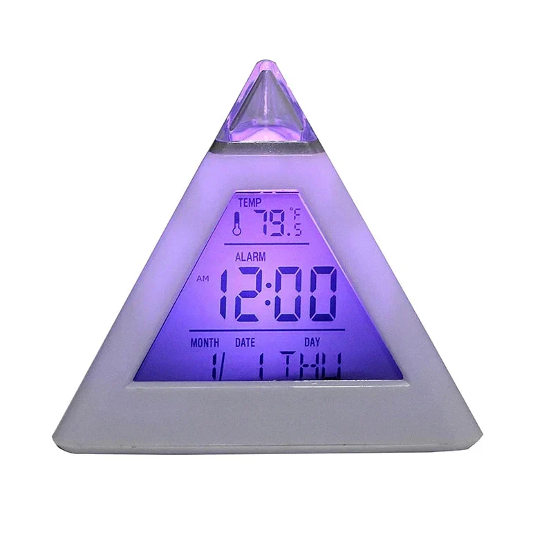 Pyramiden Wecker mit Stimmungslicht