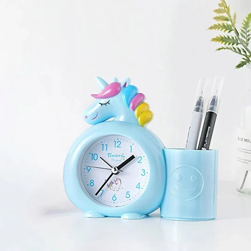 Kinderwecker Einhorn mit praktischem Stifthalter