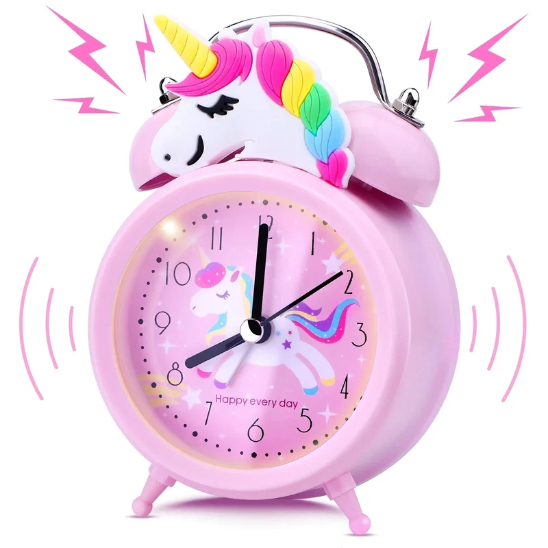 Mädchen Wecker mit süßem Einhorn Motiv