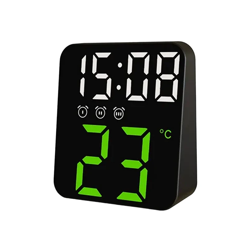 Moderner LED Reisewecker mit Temperaturanzeige
