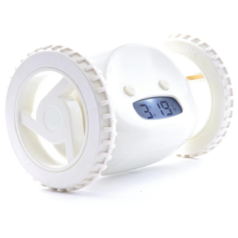 Clocky White - Wekker op wielen