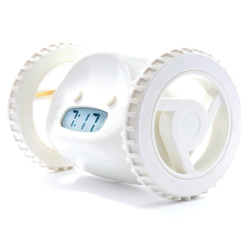 Clocky White - Wekker op wielen
