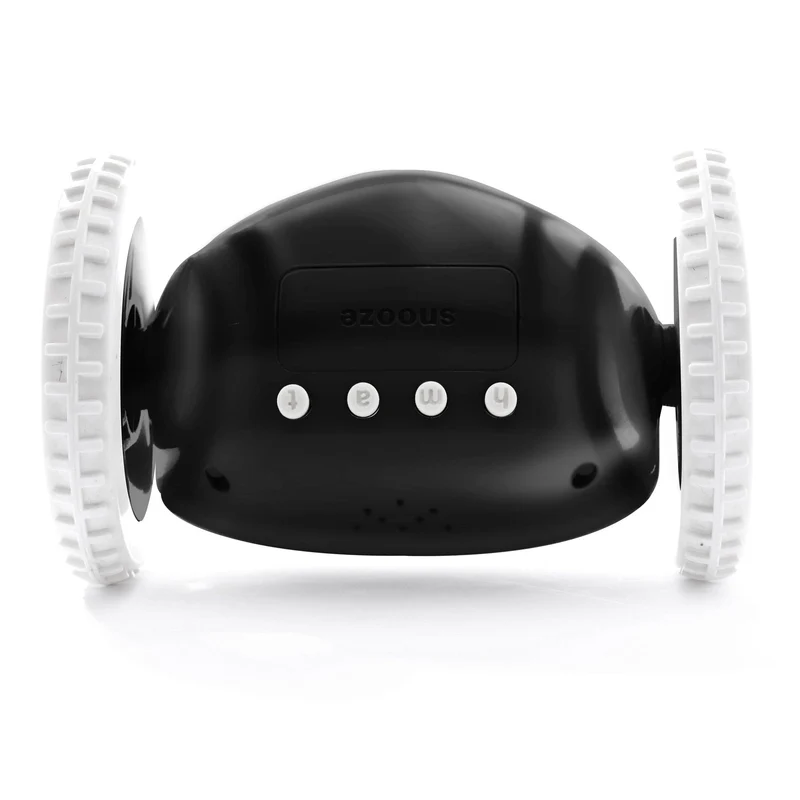 Clocky Black - Alarm clock on wheels