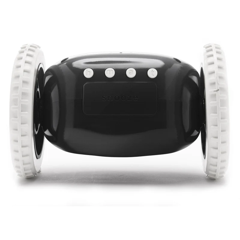 Clocky Black - Alarm clock on wheels
