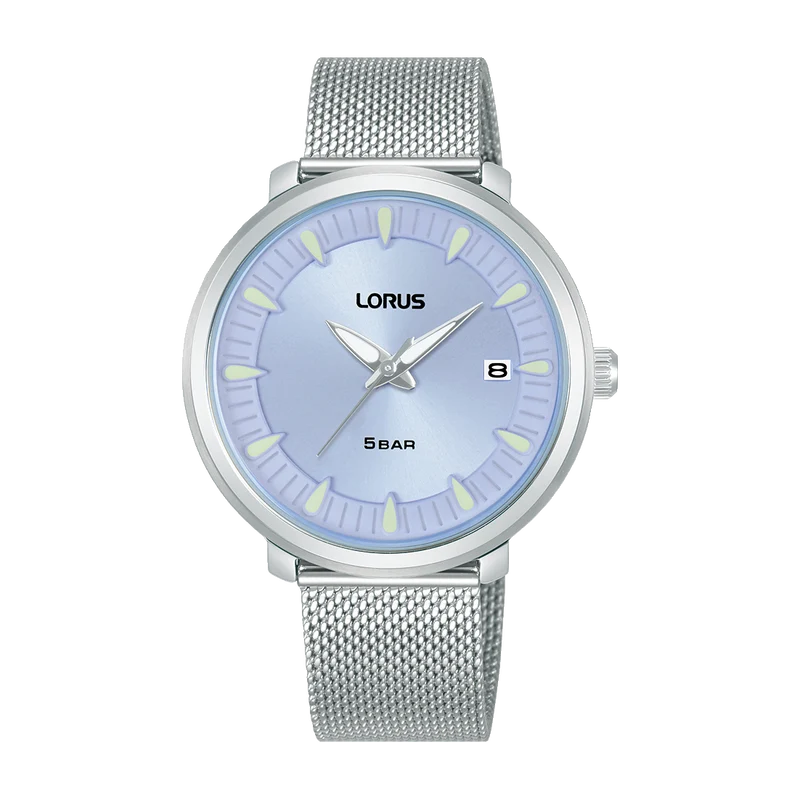 Lorus RG803DX9 Damenuhr Lila • Mineralglas • Edelstahl-Mesharmband