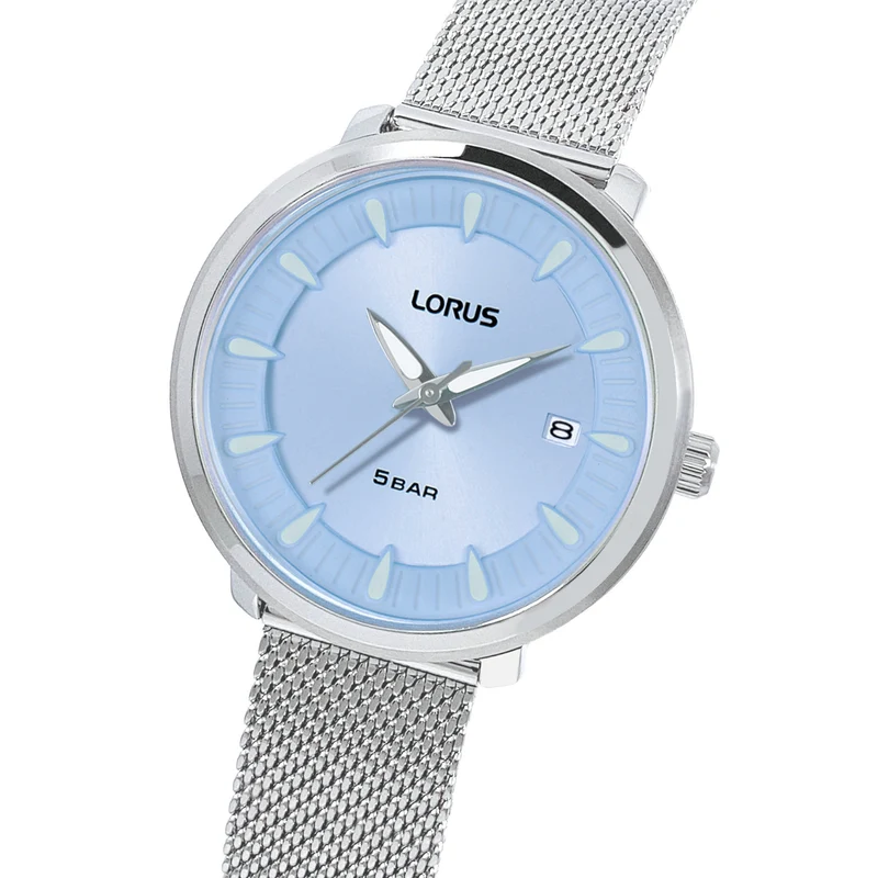 Lorus RG803DX9 Damenuhr Lila • Mineralglas • Edelstahl-Mesharmband