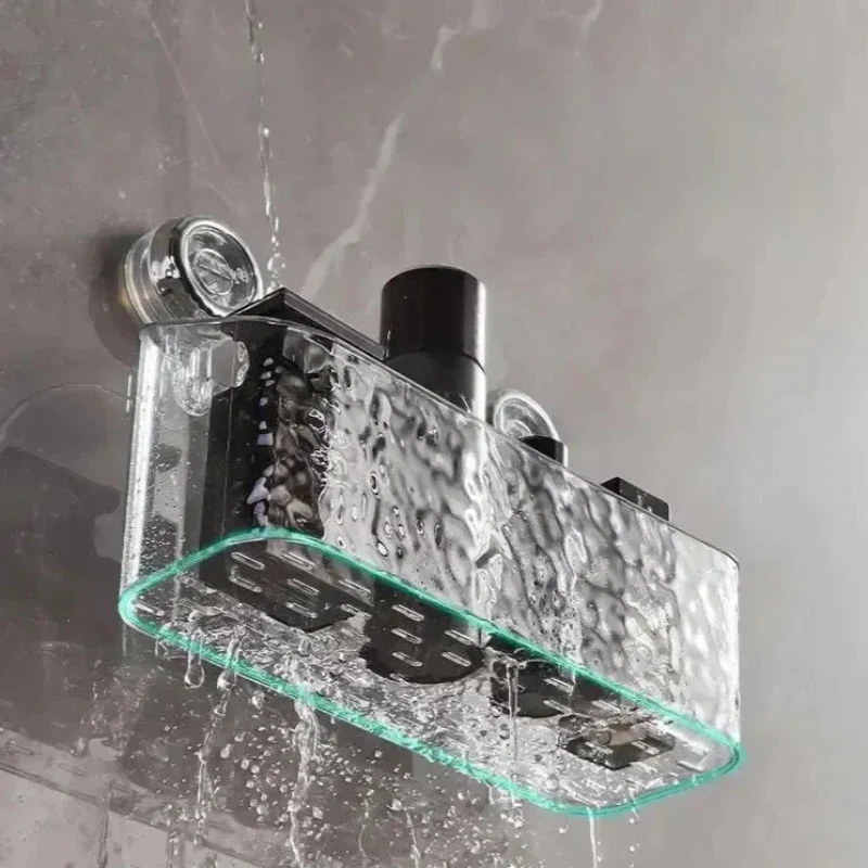 Badkamer Wandrekje met Zuignappen Boorvrij Monteren Doucherekje Shampoo Houder Douche Organizer Opbergrek | Sansoti
