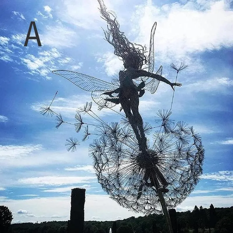 Decoratieve Feenfiguur voor Tuin en Terras Sprookjesachtig Tuinbeeld Romantische Sfeer Buitendecoratie | Sansoti