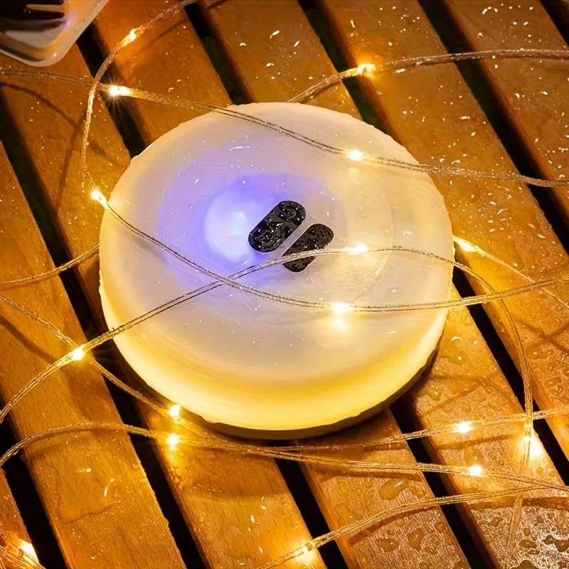 Oplaadbare LED-lichtsnoer 10 meter 100 lampjes IP65 waterdicht 8 modi USB tuin camping feestverlichting | Sansoti