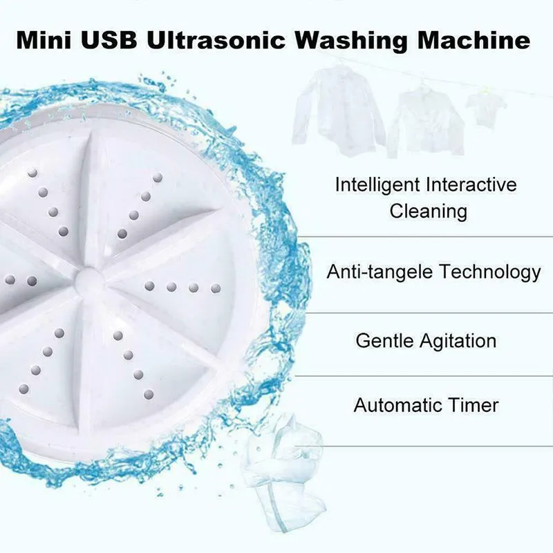 Compact Ultrasoon Reinigingsapparaat USB Multifunctioneel voor Keuken Camping Reizen Draagbaar Gemakkelijk | Sansoti