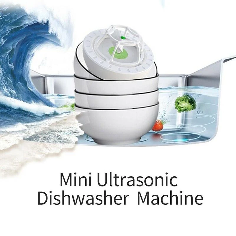Compact Ultrasoon Reinigingsapparaat USB Multifunctioneel voor Keuken Camping Reizen Draagbaar Gemakkelijk | Sansoti