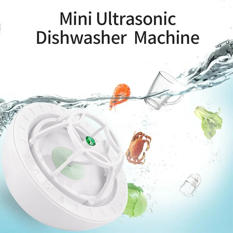 Compact Ultrasoon Reinigingsapparaat USB Multifunctioneel voor Keuken Camping Reizen Draagbaar Gemakkelijk | Sansoti