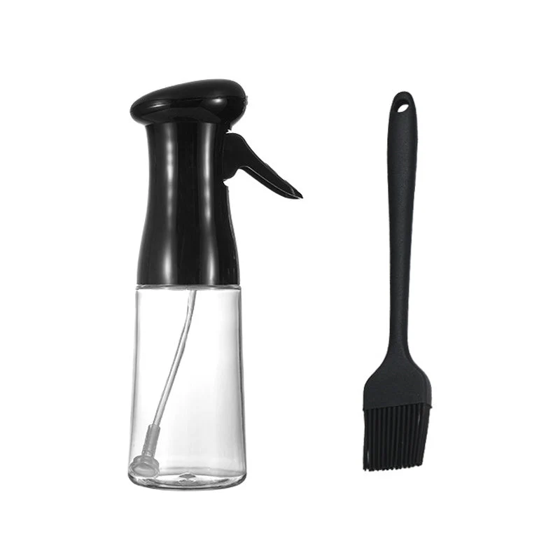 Olie Sprayfles met Luchtdruksysteem 200ml Transparant Zwart Wit Keuken Barbecue Bakken Doseerfunctie | Sansoti