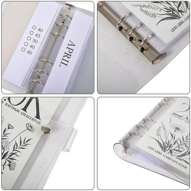 Budgetplanner Map met 12 Maanden Enveloppen Systeem PVC Losbladig A5 Spaaruitdaging Geld Organizer Huishouden | Sansoti