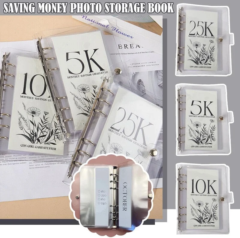 Budgetplanner Map met 12 Maanden Enveloppen Systeem PVC Losbladig A5 Spaaruitdaging Geld Organizer Huishouden | Sansoti