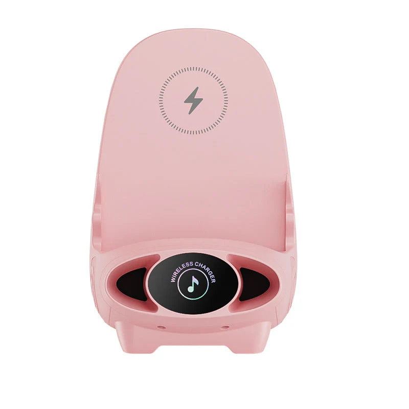 Draadloze Telefoonlader met Stoelvorm Houder Geluidversterker Standaard Functie Smartphone Opladen Bureaustandaard | Sansoti