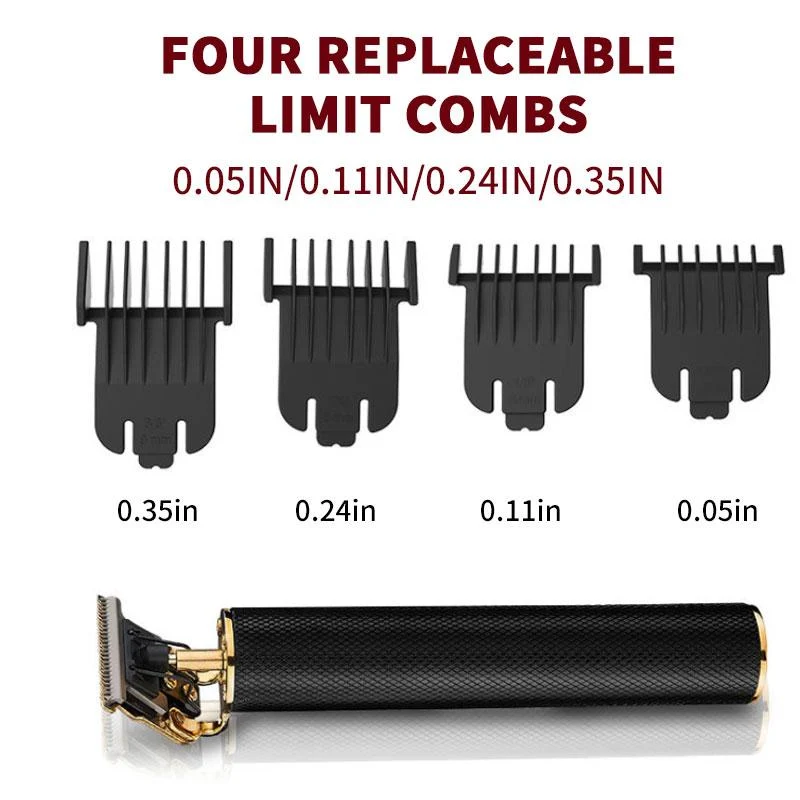 Professionele Oplaadbare Haartrimmer T-Mes Precisie Contouren Baard Haar Lithium Accu USB Oplaadbaar | Sansoti