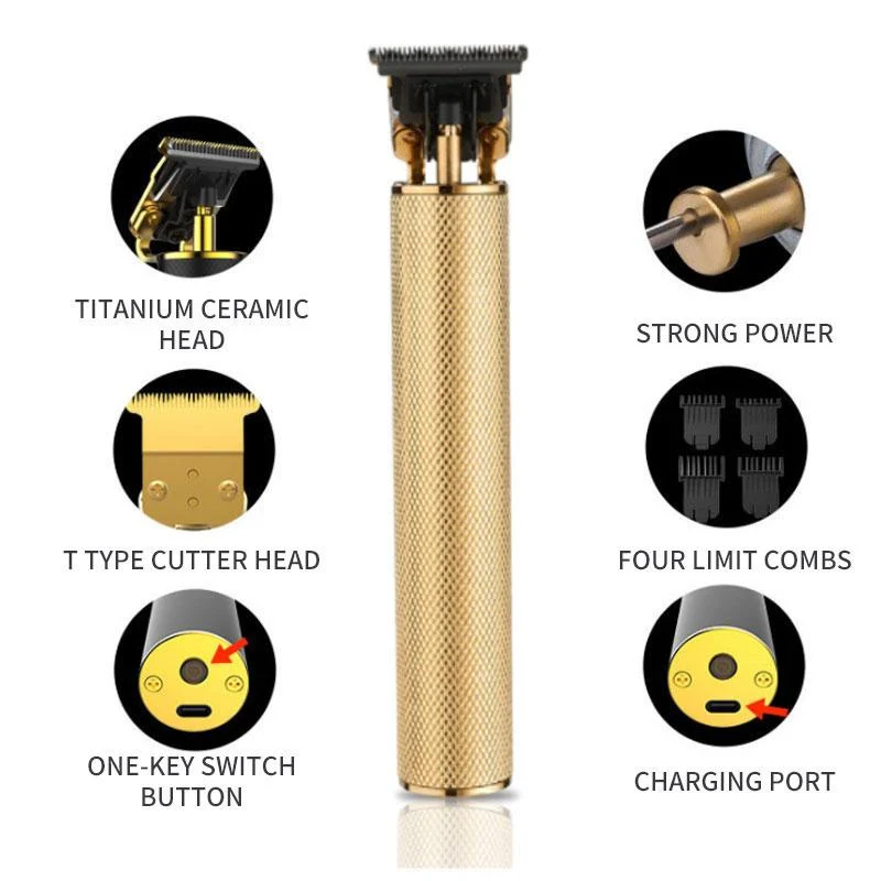 Professionele Oplaadbare Haartrimmer T-Mes Precisie Contouren Baard Haar Lithium Accu USB Oplaadbaar | Sansoti