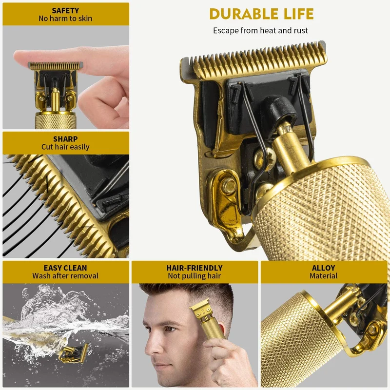 Professionele Oplaadbare Haartrimmer T-Mes Precisie Contouren Baard Haar Lithium Accu USB Oplaadbaar | Sansoti