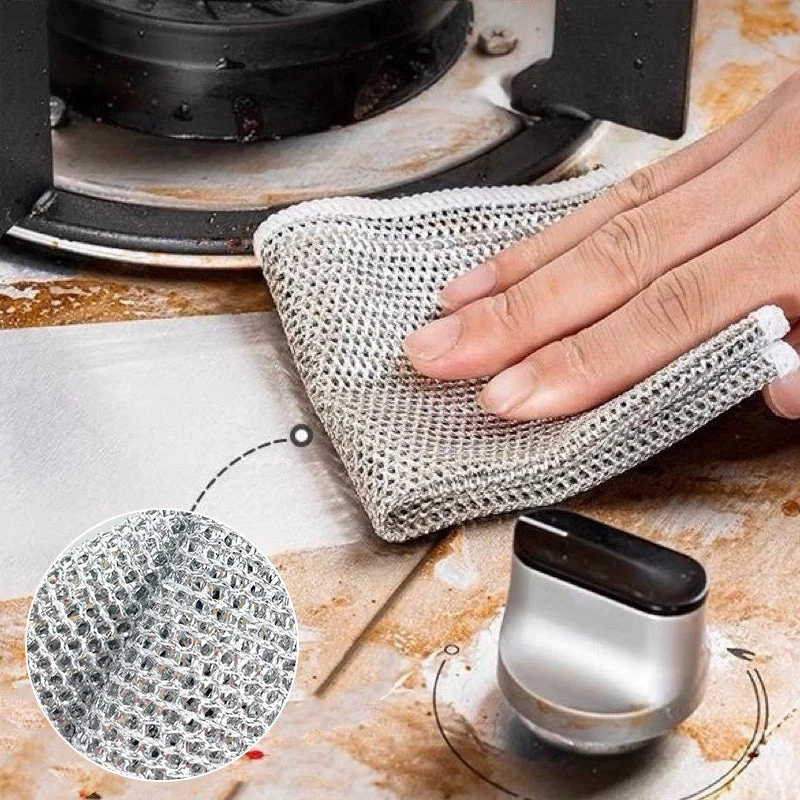 Vaatdoek van Nylon Microvezels Krasvrij Schoonmaken Pannen Borden Aanrechtbladen Fornuizen Keukengerei Afwas | Sansoti