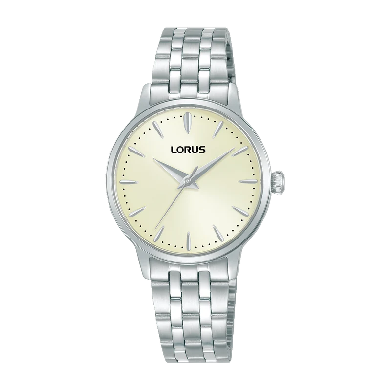 Lorus RG317XX9 Damenuhr Fashion Hellgelb • Mineralglas • Edelstahlarmband