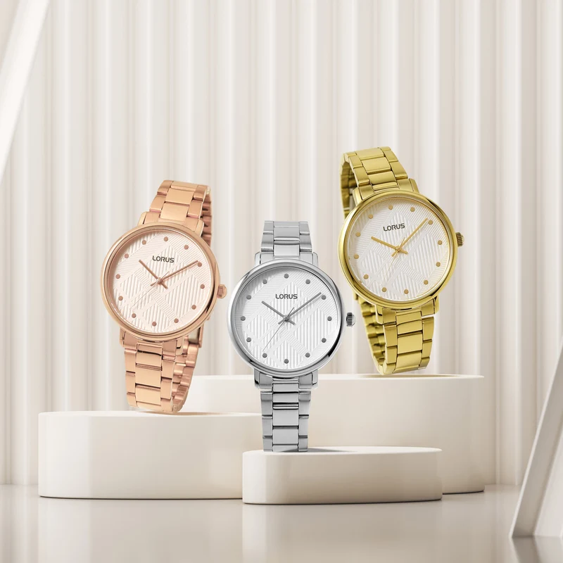 Lorus Dress RG297UX9 Damen Armbanduhr • Mineralglas • Edelstahlarmband