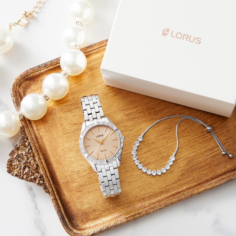 Lorus RG291XX9 Damenuhr Rosé • Mineralglas • Edelstahlarmband