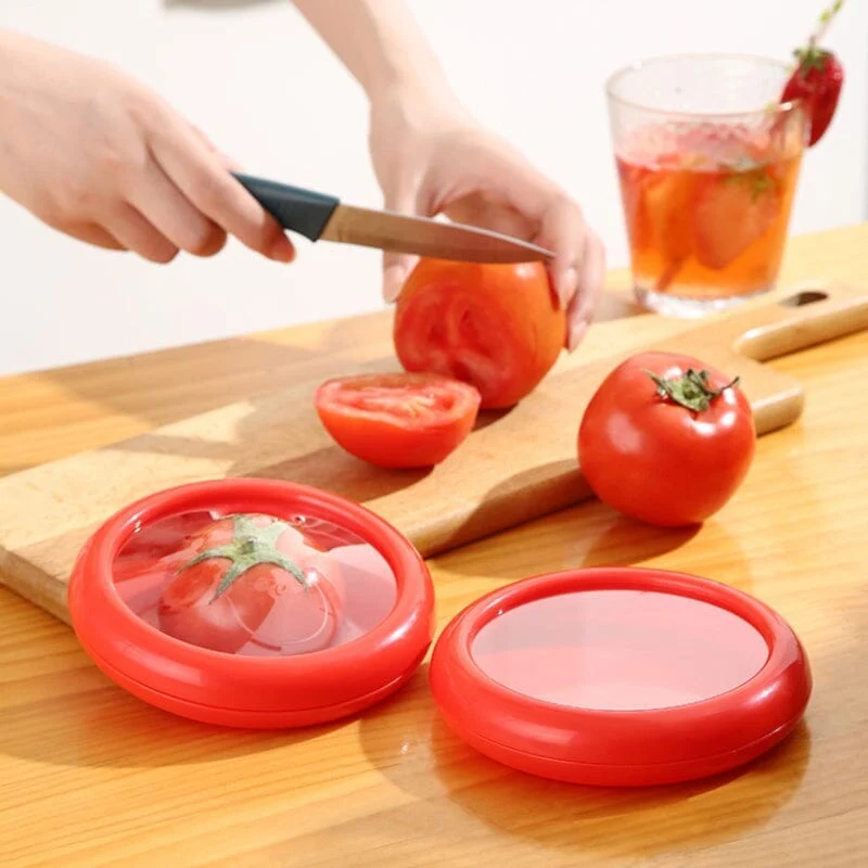 Herbruikbare Voedselbewaardozen met Folie Afsluiting Set 4 Stuks voor Verse Groente Fruit en Restjes Keuken | Sansoti