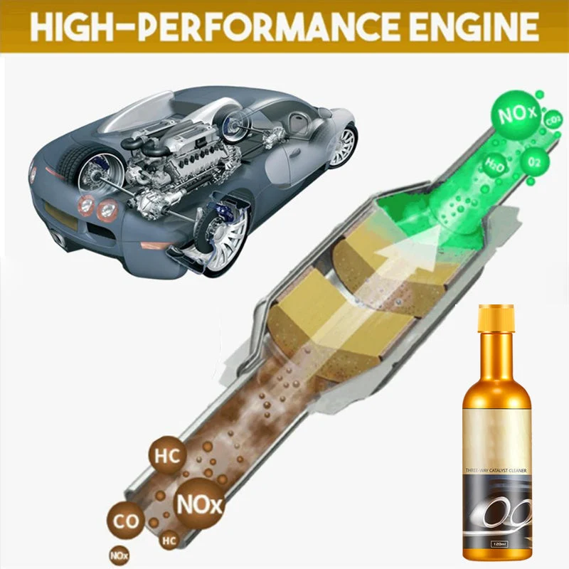 Katalysator Reiniger voor Auto Uitlaatsysteem 120ml Motorprestaties Optimaliseren Brandstofbesparing | Sansoti