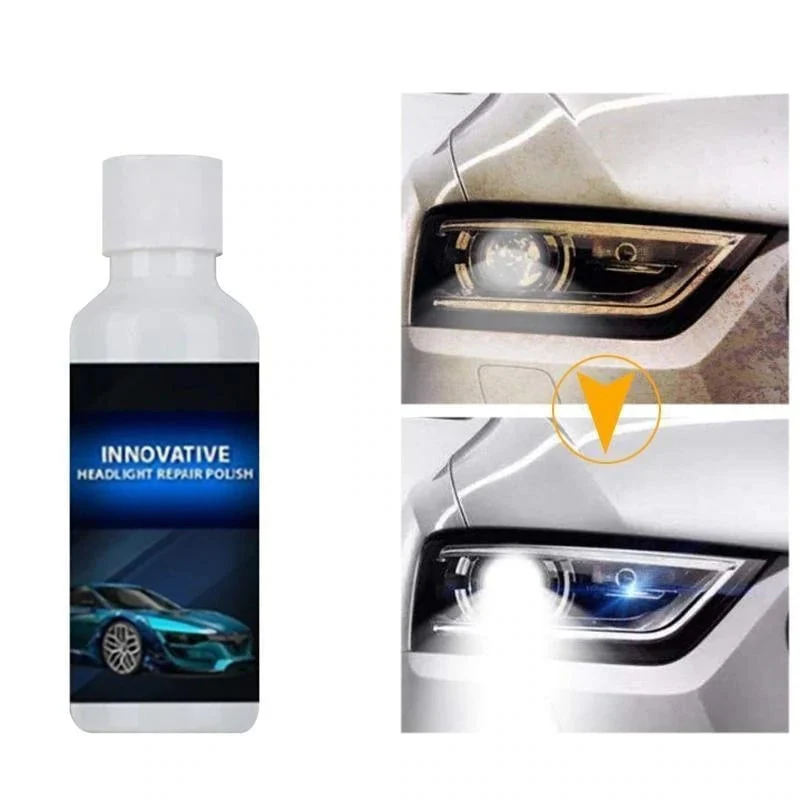 Koplamp Restauratie Set 20ml Herstelvloeistof met Spons voor Autolampen UV Bescherming Hydrofobe Coating | Sansoti