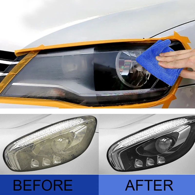 Koplamp Restauratie Set 20ml Herstelvloeistof met Spons voor Autolampen UV Bescherming Hydrofobe Coating | Sansoti