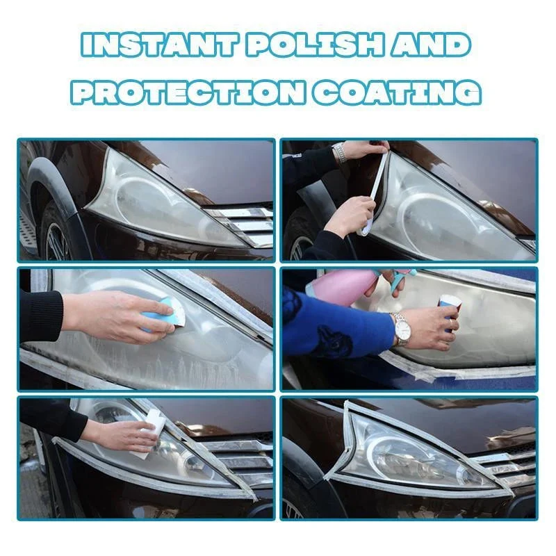 Koplamp Restauratie Set 20ml Herstelvloeistof met Spons voor Autolampen UV Bescherming Hydrofobe Coating | Sansoti