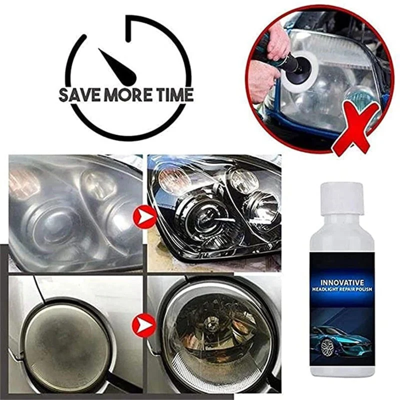 Koplamp Restauratie Set 20ml Herstelvloeistof met Spons voor Autolampen UV Bescherming Hydrofobe Coating | Sansoti