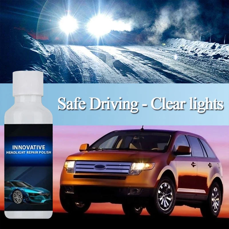 Koplamp Restauratie Set 20ml Herstelvloeistof met Spons voor Autolampen UV Bescherming Hydrofobe Coating | Sansoti