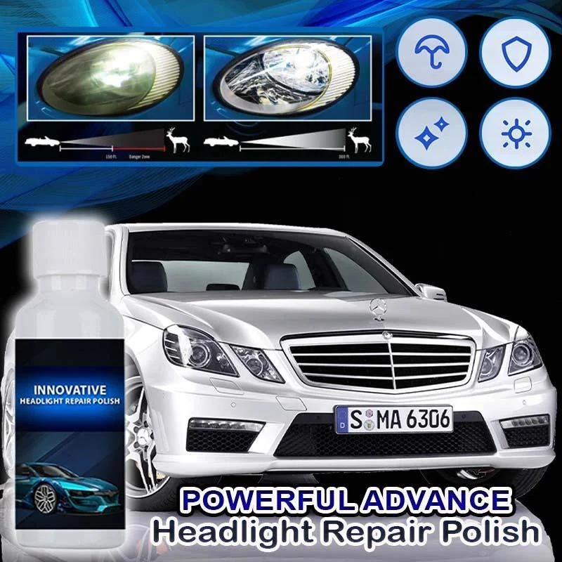 Koplamp Restauratie Set 20ml Herstelvloeistof met Spons voor Autolampen UV Bescherming Hydrofobe Coating | Sansoti