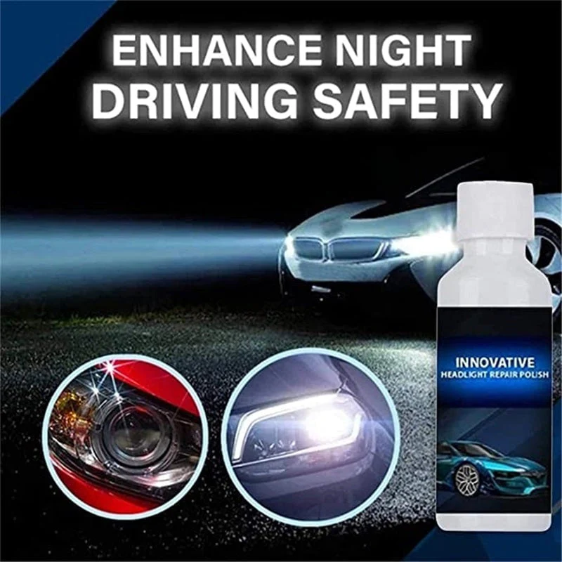 Koplamp Restauratie Set 20ml Herstelvloeistof met Spons voor Autolampen UV Bescherming Hydrofobe Coating | Sansoti