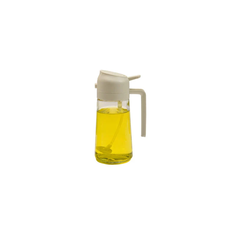 Glazen Olieverstuiver & Dispenser 2-in-1 Pomp Spray Fles voor Azijn Sojasaus Keuken Doseren 470ml Olie | Sansoti