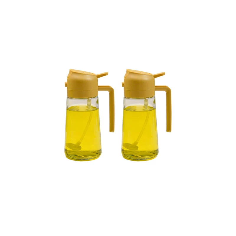 Glazen Olieverstuiver & Dispenser 2-in-1 Pomp Spray Fles voor Azijn Sojasaus Keuken Doseren 470ml Olie | Sansoti