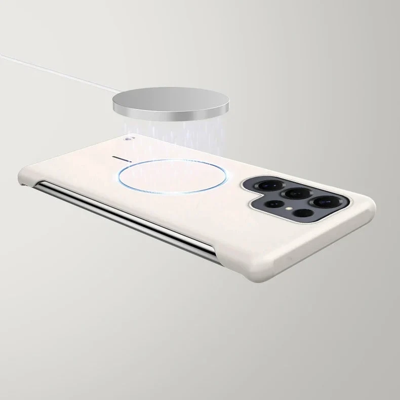 Magnetische Telefoonhoes Ultra Dun Samsung Hardcase met Draadloos Opladen Compatibel S21-S26 Beschermhoes | Sansoti