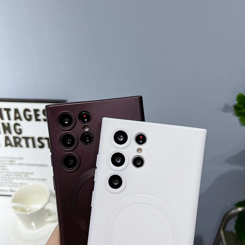 Siliconen Telefoonhoesje met Magnetische Ring voor Samsung Galaxy Draadloos Laden Volledig Beschermd | Sansoti