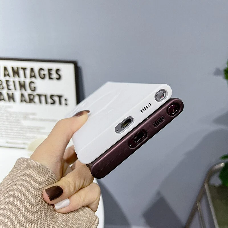 Siliconen Telefoonhoesje met Magnetische Ring voor Samsung Galaxy Draadloos Laden Volledig Beschermd | Sansoti