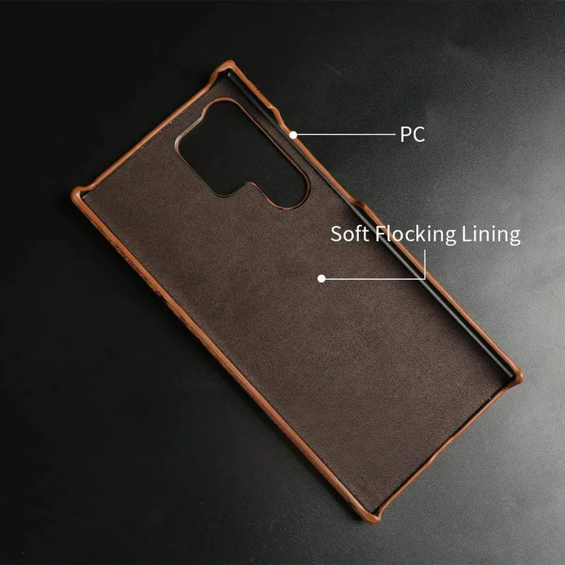 Telefoonhoesje Echt Struisvogeleer Samsung Galaxy met Schokabsorptie Vingerafdrukwerend Luxe Bescherming | Sansoti