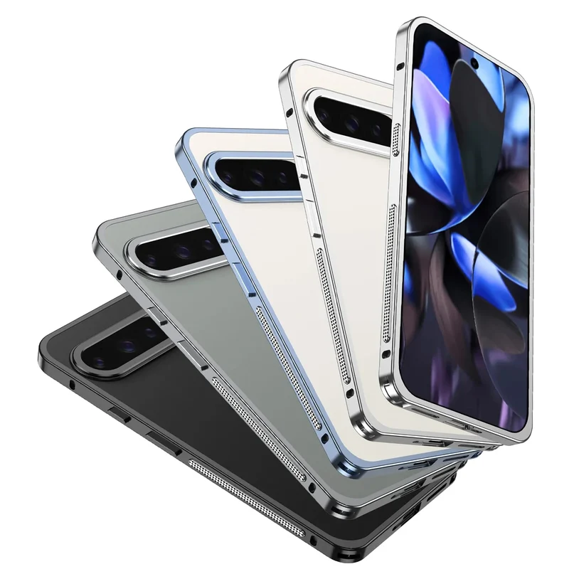 Aluminium Telefoonbumper met Koeling Zwart Zilver Blauw Grijs voor Google Pixel Beschermframe Shockproof | Sansoti