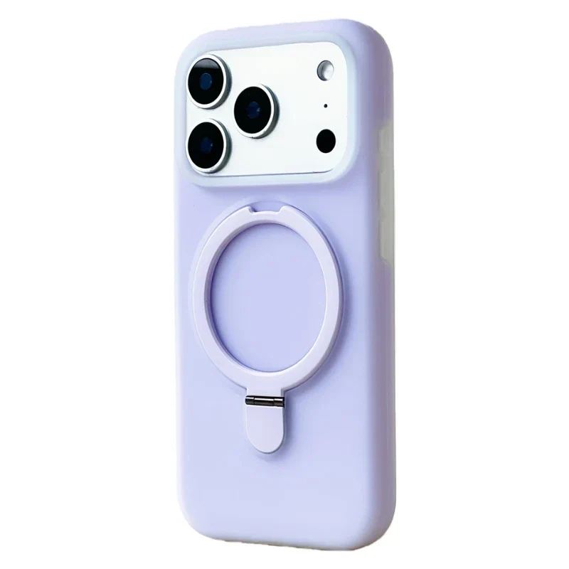 Siliconen iPhone Hoesje met Magnetische Ring 360° Draaibaar Shockproof Bescherming 12 Kleuren iPhone 15 16 17 | Sansoti