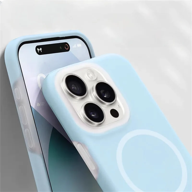 Siliconen iPhone Hoesje met Magnetische Ring 360° Draaibaar Shockproof Bescherming 12 Kleuren iPhone 15 16 17 | Sansoti