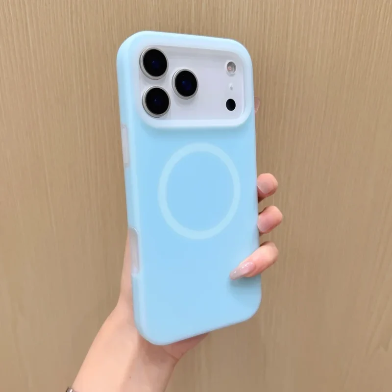 Siliconen iPhone Hoesje met Magnetische Ring 360° Draaibaar Shockproof Bescherming 12 Kleuren iPhone 15 16 17 | Sansoti