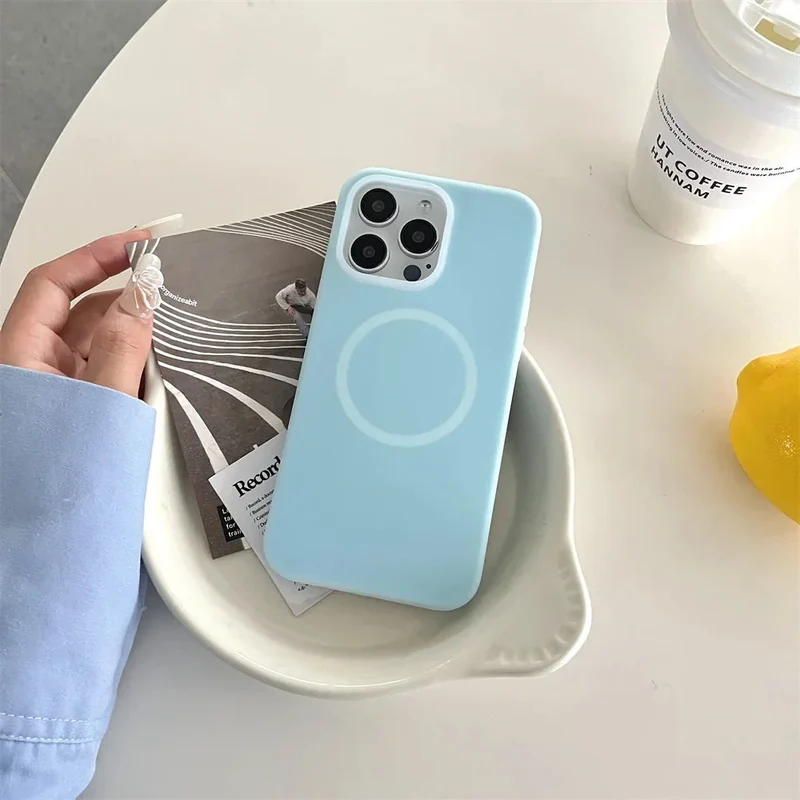 Siliconen iPhone Hoesje met Magnetische Ring 360° Draaibaar Shockproof Bescherming 12 Kleuren iPhone 15 16 17 | Sansoti