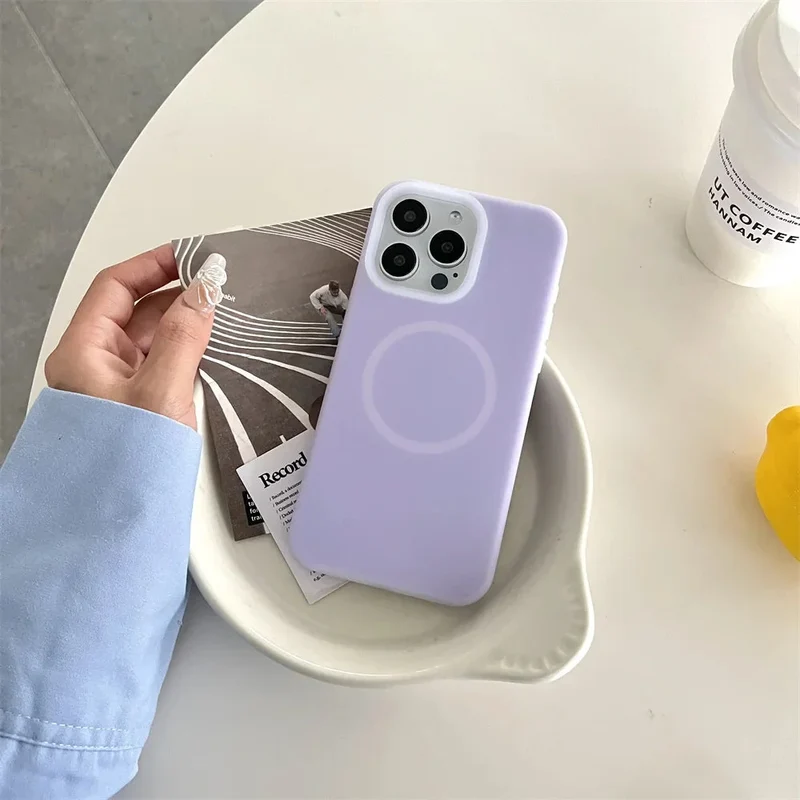 Siliconen iPhone Hoesje met Magnetische Ring 360° Draaibaar Shockproof Bescherming 12 Kleuren iPhone 15 16 17 | Sansoti