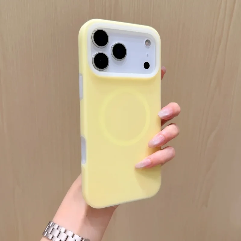 Siliconen iPhone Hoesje met Magnetische Ring 360° Draaibaar Shockproof Bescherming 12 Kleuren iPhone 15 16 17 | Sansoti