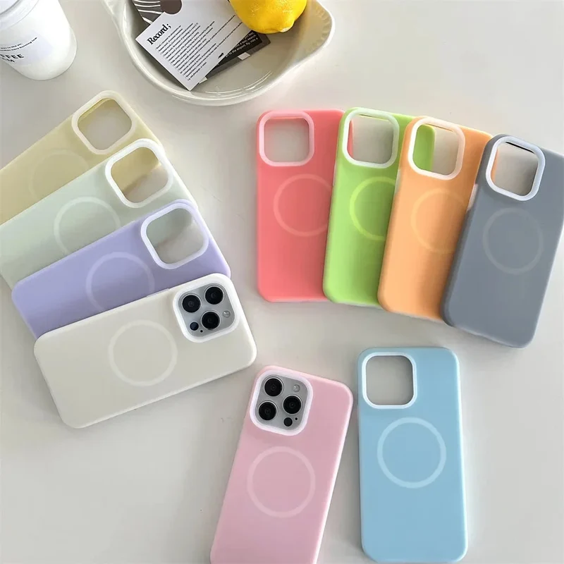 Siliconen iPhone Hoesje met Magnetische Ring 360° Draaibaar Shockproof Bescherming 12 Kleuren iPhone 15 16 17 | Sansoti